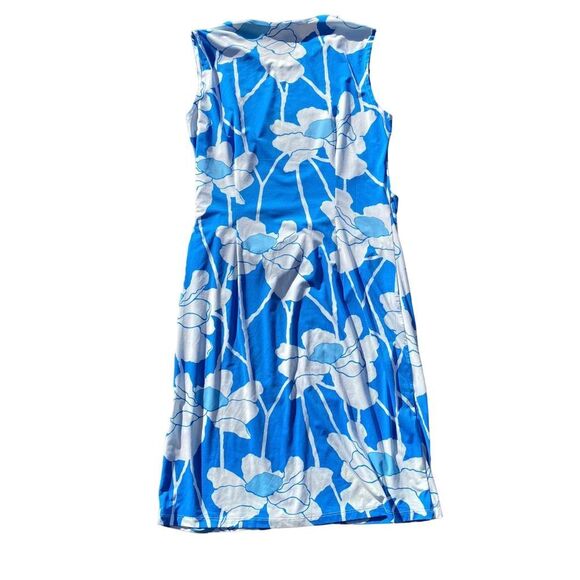 J.McLaughlin Women's Blue Floral Vintage Hawaiian Dress M - Picture 2 of 9